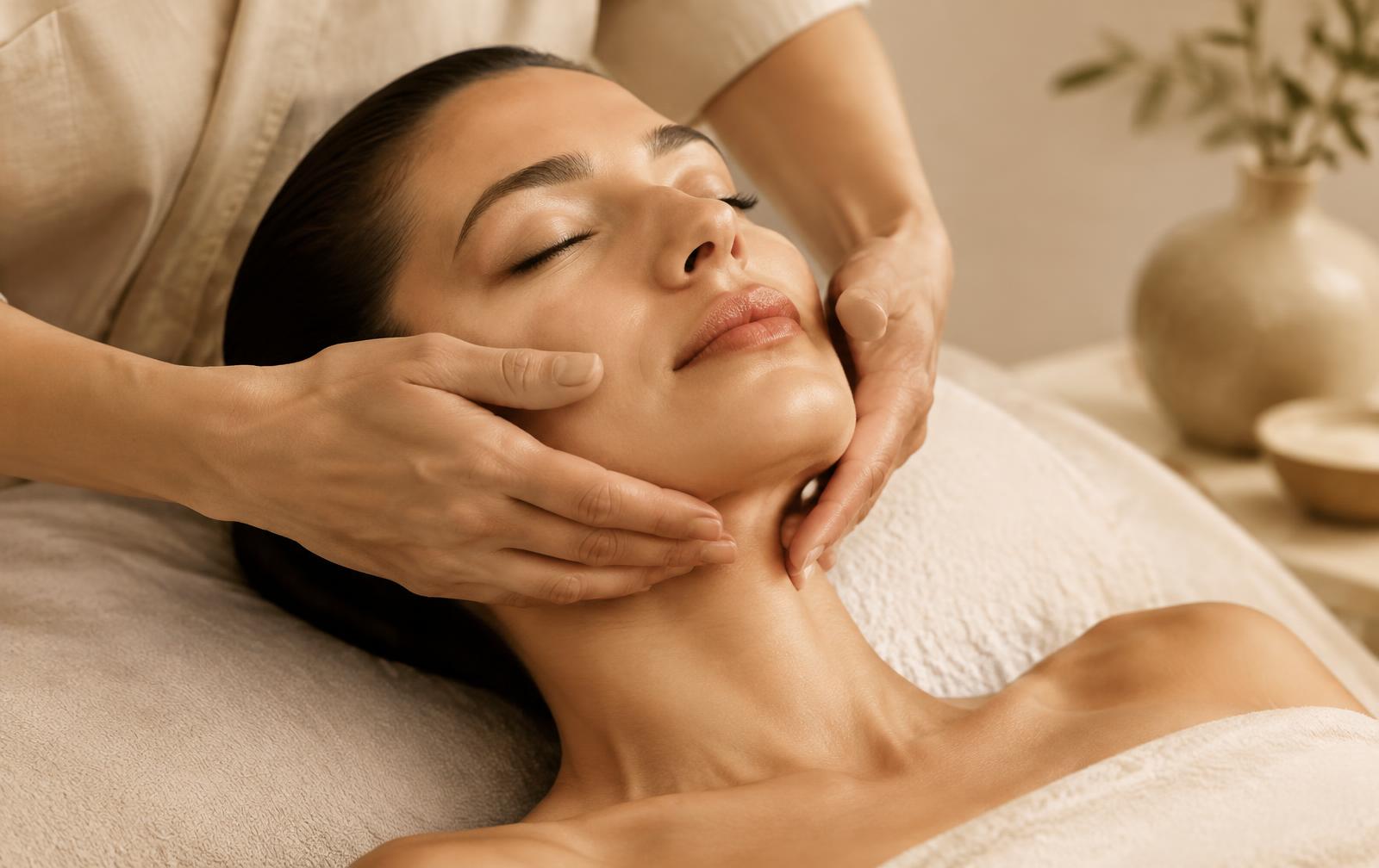 Gentle facial lymphatic massage